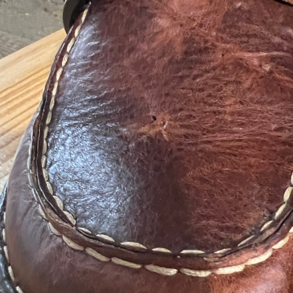 Børn Brown Leather Slide Clogs Size 8 - Picture 5 of 15